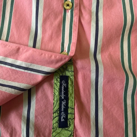 Robert Graham Pink Striped Sleeveless Button Down Shirt Size 6 - Picture 7 of 8